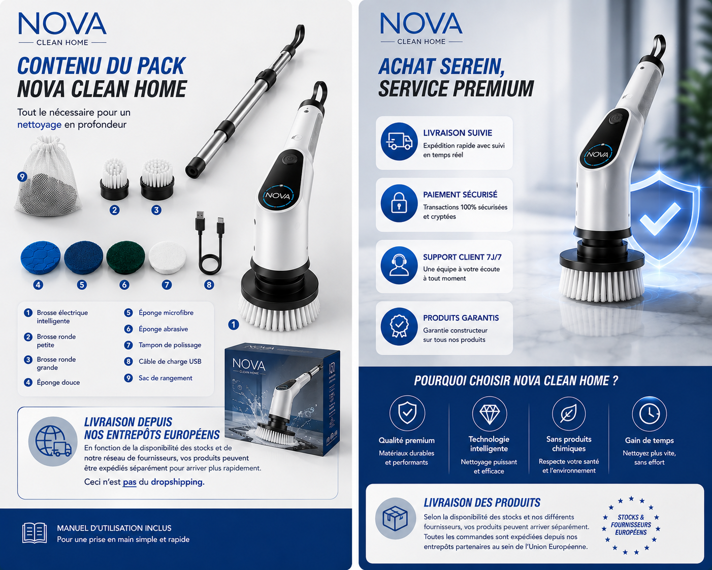 Cordless electric rotary cleaning brush